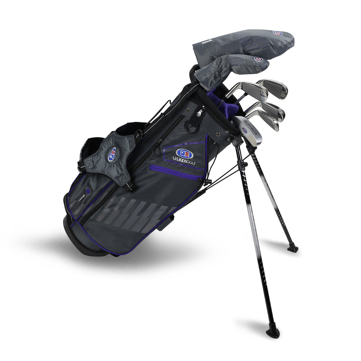 [주니어 골프채]유에스키즈 UL54-s(137cm) 7 Club DV3 Stand Set, Grey/Purple Bag (그레이/ 퍼플 백)