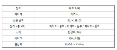 미즈노 드라이버 헤드 커버(460cc 전용)