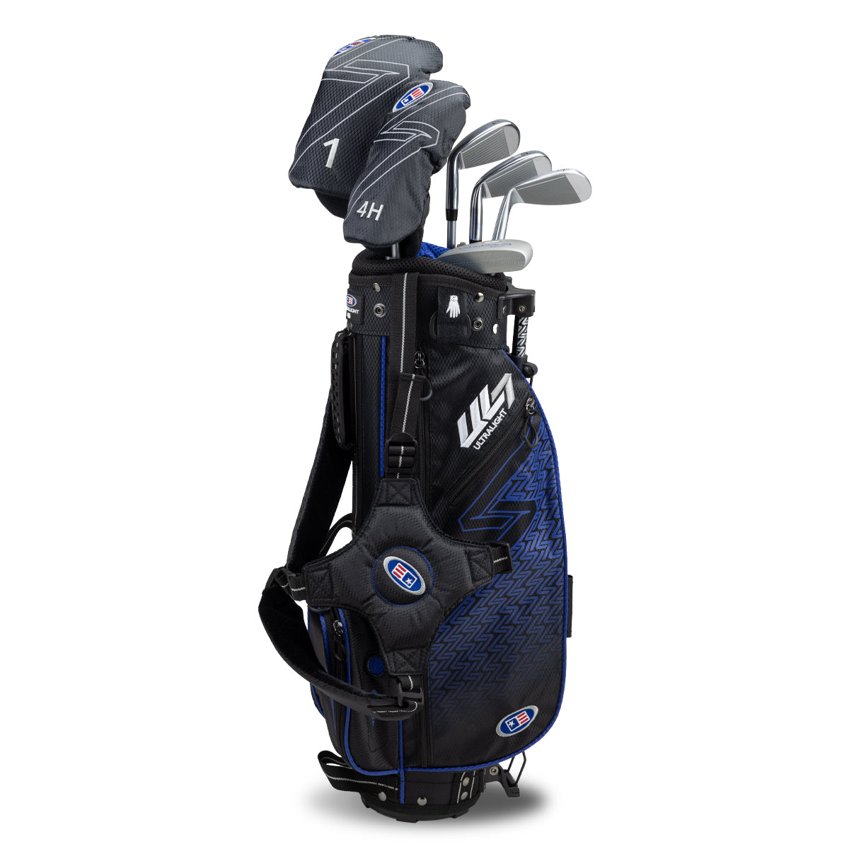 NEW MODEL[수량한정]USKIDS GOLF UL7 45inch(115cm) 6Club Stand Set, Black/Blue 캐디백