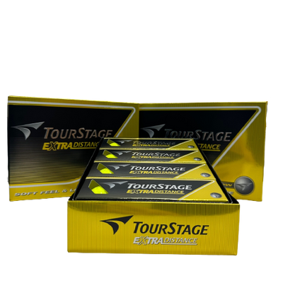 【1더즌/2피스】 브리지스톤 투어스테이 골프공 / BRIDGESTONE TOURSTAGE EXTRA DISTANCE (White/yellow)